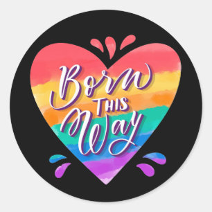 Adesivo Redondo Pride Rainbow Love Sticker