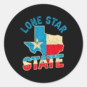 Adesivo Redondo Pride Usa Patriot Lone Star State Texas Independen