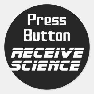 Adesivo Redondo Prima Button Receie Science Sticker