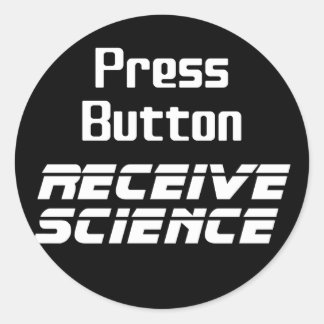Adesivo Redondo Prima Button Receie Science Sticker