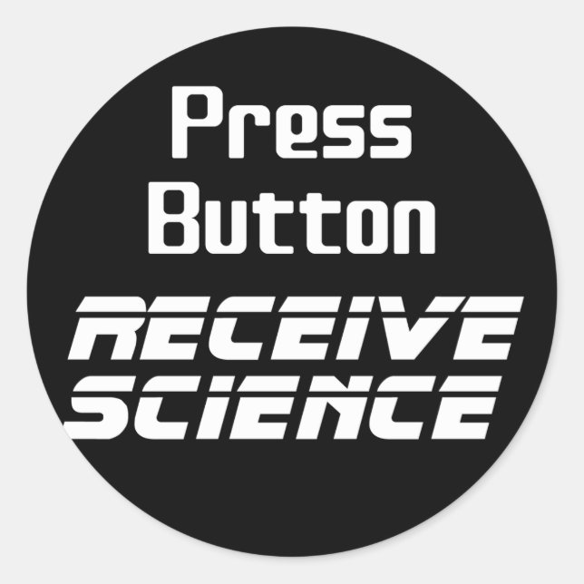 Adesivo Redondo Prima Button Receie Science Sticker (Frente)
