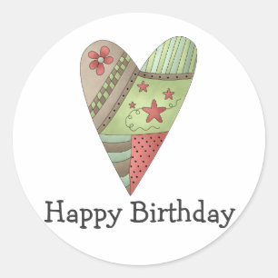 Adesivo Redondo Primavera bem-vindo · Coração