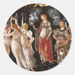 Adesivo Redondo Primavera, Botticelli