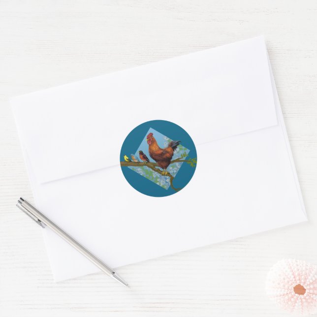 Adesivo Redondo Primavera Chicken (Envelope)