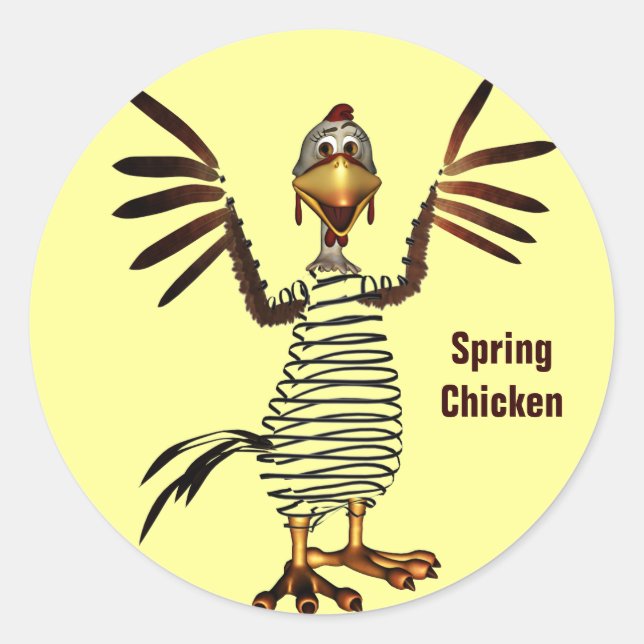 Adesivo Redondo Primavera Chicken (Frente)
