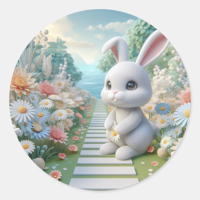 Adesivo Redondo Primavera colorida Moderna (Frente)