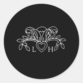 Adesivo Redondo Primavera fleur de lis style elegante Sticker