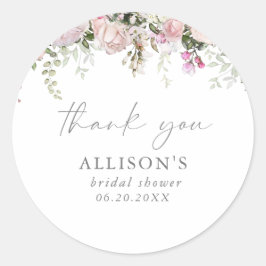 Adesivo Redondo Primavera Floral Obrigado Seal