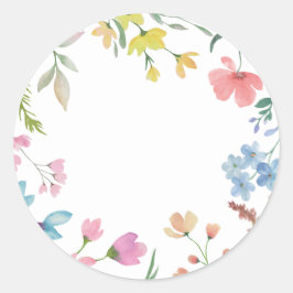 Adesivo Redondo Primavera Florals Envelope Stickers