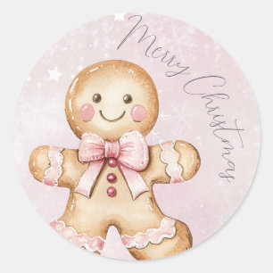Adesivo Redondo Primavera natalina Natal Gingerpão aniversário