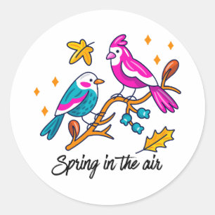 Adesivo Redondo Primavera no ar Classic Round Sticker