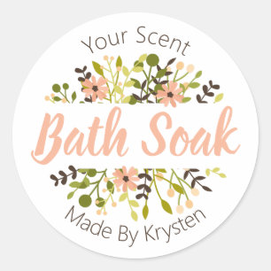 Adesivo Redondo Primavera Simples Joyous Prados Com Bath Sal Soak