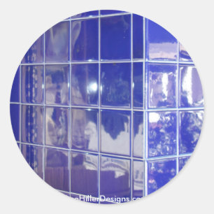 Adesivo Redondo Primaveras quentes, Roupa de Ofertas de Reflexão d