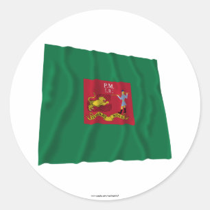 Adesivo Redondo Primeira bandeira dos rifles de Pensilvânia