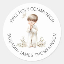 Primeira Comunhão Minimalista para Menino