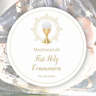 Adesivo Redondo Primeira Comunhão Santa