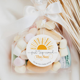 Adesivo Redondo Primeira viagem ao redor do sol mínima neutra em t