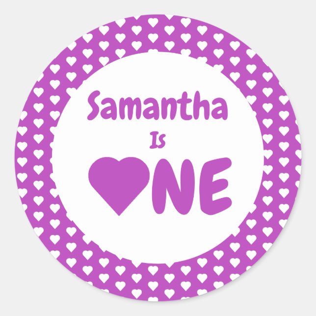 Adesivo Redondo Primeiro aniversario cardíaco (Frente)