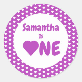 Adesivo Redondo Primeiro aniversario cardíaco