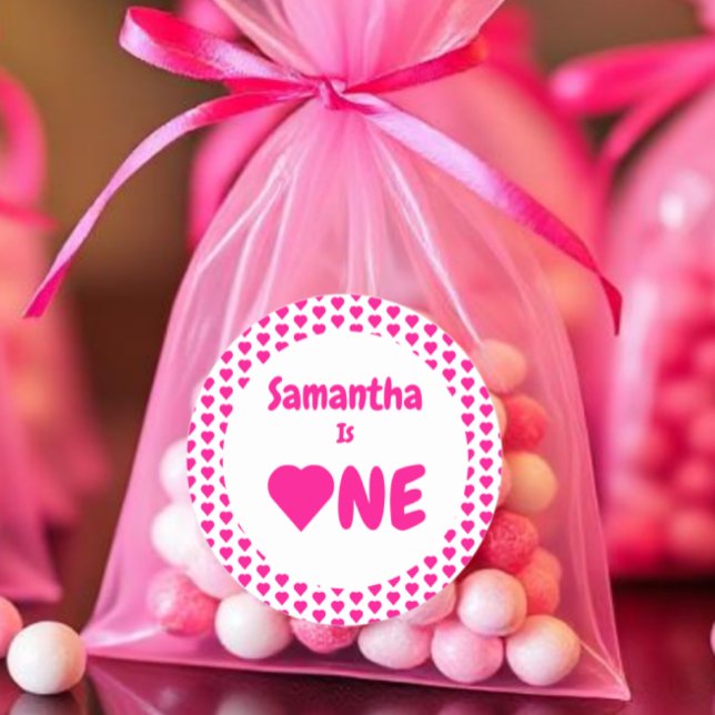 Adesivo Redondo Primeiro aniversario cardíaco (Criador carregado)