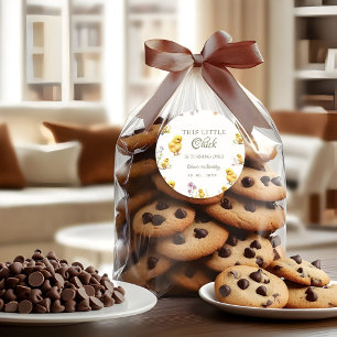 Adesivo Redondo Primeiro aniversario de frango Este Pintinho é um 