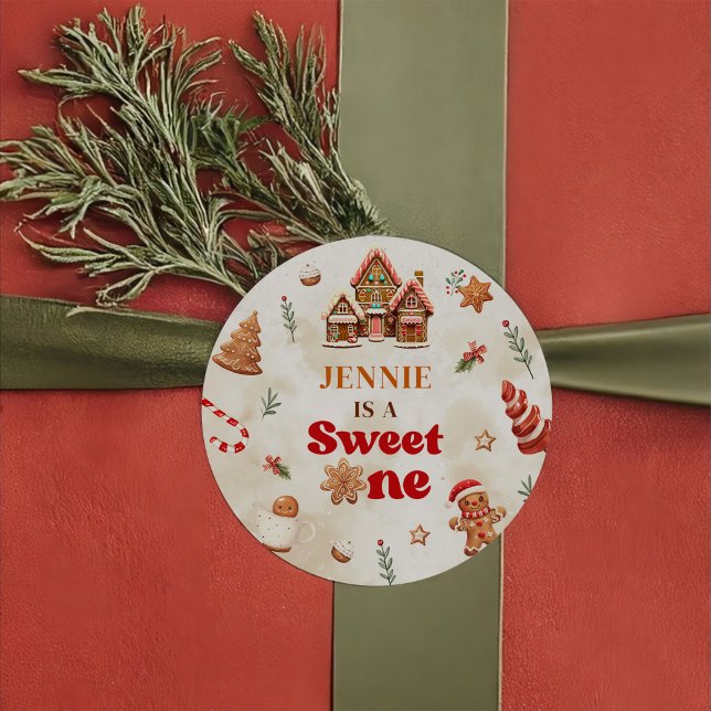 Adesivo Redondo Primeiro aniversario de Natal da Casa do Pão de in (Criador carregado)