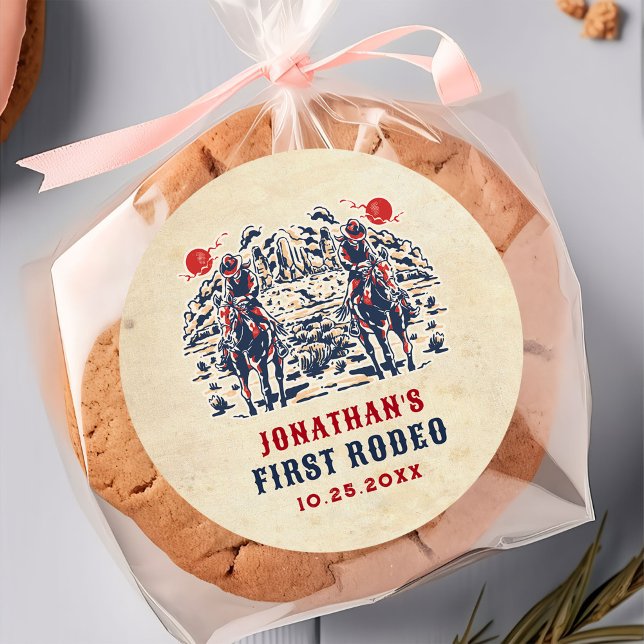 Adesivo Redondo Primeiro aniversario de Rodeio do Deserto de Vinta (Criador carregado)