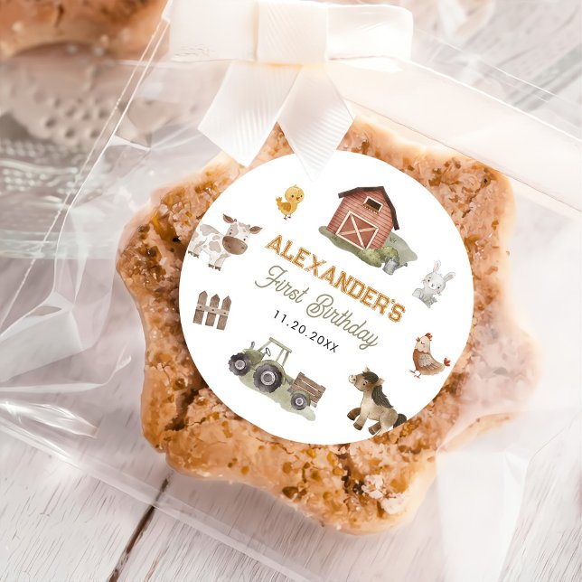 Adesivo Redondo Primeiro aniversario do estaleiro (Criador carregado)