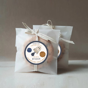 Adesivo Redondo Primeiro aniversário, primeira órbita ao redor do 