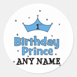 Adesivo Redondo primeiro aniversario Prince