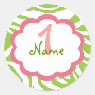 Adesivo Redondo Primeiro aniversario Sassy Baby Girl