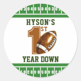 Adesivo Redondo Primeiro Ano de Redução | Festa de primeiro aniver