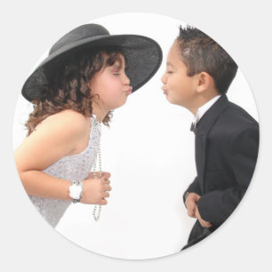 Adesivo Redondo Primeiro Beijo