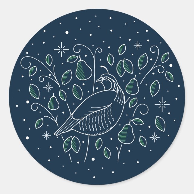 Adesivo Redondo PRIMEIRO DIA DE NATAL/Vinhetas de Natal (Frente)