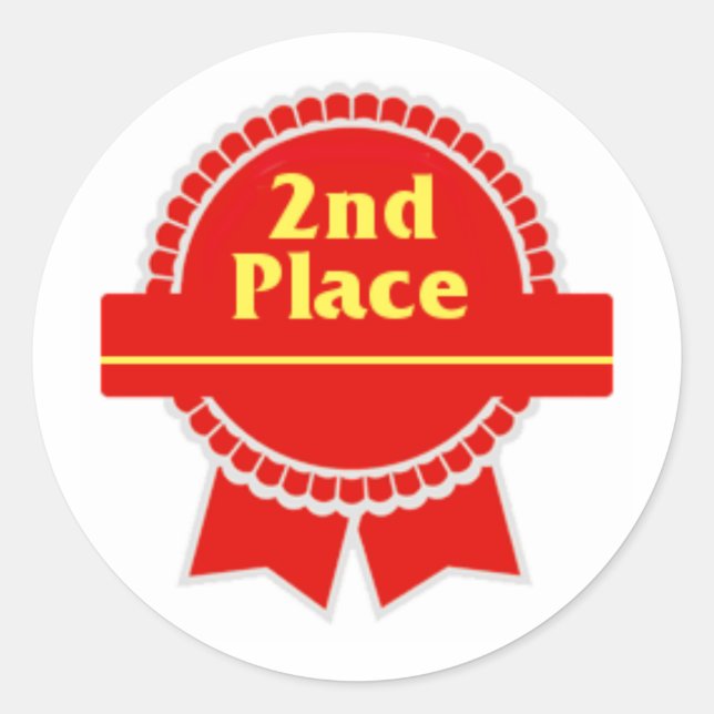 Adesivo Redondo Primeiro e segundo lugares (Frente)