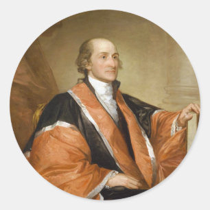 Adesivo Redondo Primeiro juiz do Tribunal Supremo John Jay dos