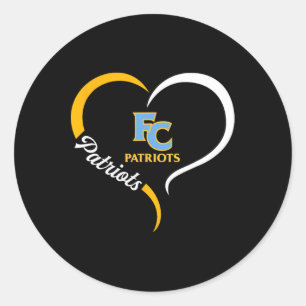 Adesivo Redondo Primeiro Logotipo Patriótico Colonial Slogan Hs Me
