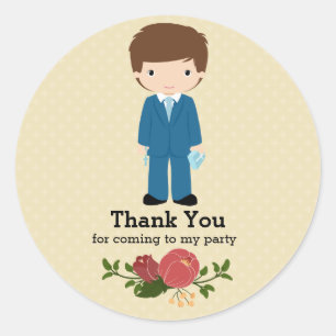 Adesivo Redondo Primeiro menino do comunhão santamente * escolha 