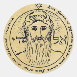 Adesivo Redondo Primeiro Pentáculo do Sol