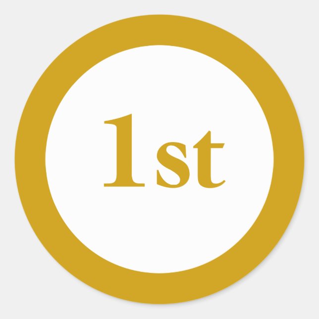 Adesivo Redondo Primeiro Prêmio (Frente)