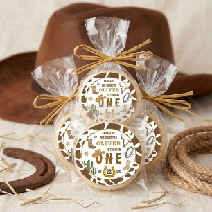 Adesivo Redondo Primeiro Rodeio Western Cowboy Boys 1º Festa de An