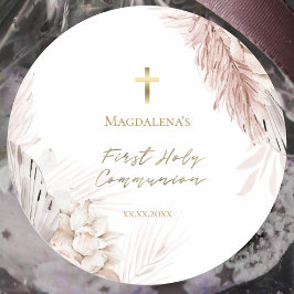 Adesivo Redondo Primeiros Flores-de-Ovo da Comunidade