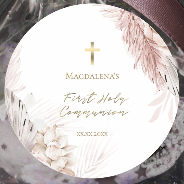 Adesivo Redondo Primeiros Flores-de-Ovo da Comunidade (Criador carregado)