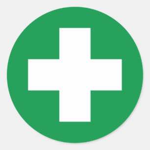 Adesivo Redondo Primeiros socorros