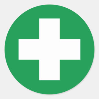 Adesivo Redondo Primeiros socorros