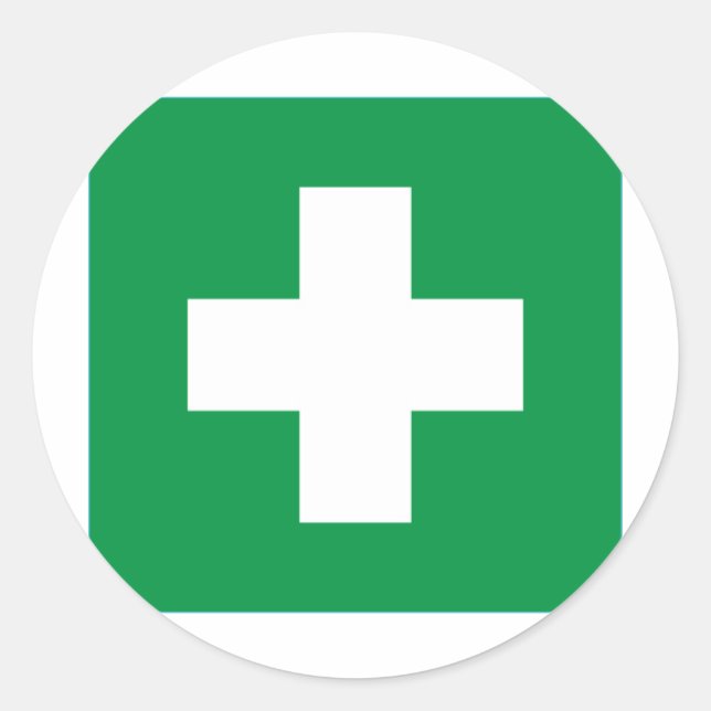 Adesivo Redondo Primeiros socorros (Frente)