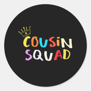 Adesivo Redondo Primo do Campo 2018, Cousin Squad, Nova Tripulação