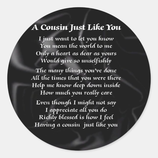 Adesivo Redondo Primo Poema - Seda Negra (Frente)