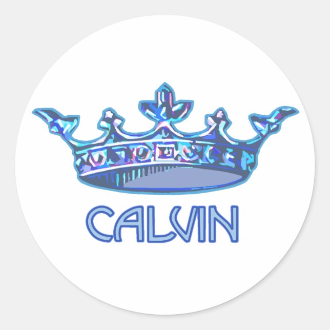 Adesivo Redondo Prince Calvin Stickers (Frente)