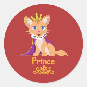 Adesivo Redondo Prince Kitten